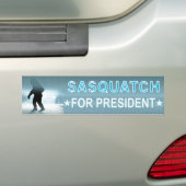 Sasquatch voor President Bumpersticker (Op auto)