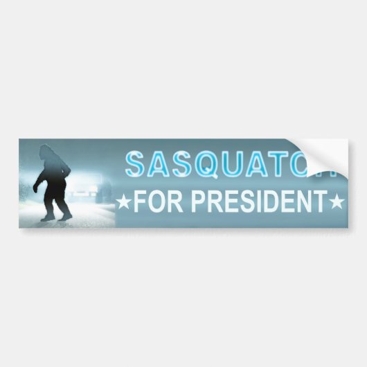 Sasquatch voor President Bumpersticker (Voorkant)