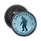 Sasquatch voor President Button Flesopener (Voorkant)