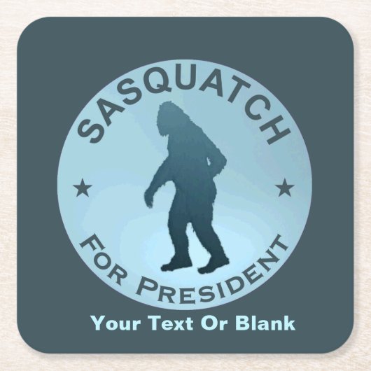Sasquatch voor President Kartonnen Onderzetters (Voorkant)