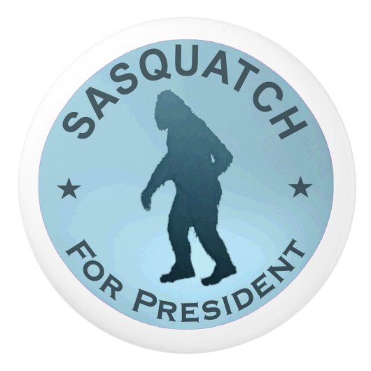 Sasquatch voor President Keramische Knop (Voorkant)