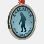 Sasquatch voor President Metalen Ornament (Rechts)