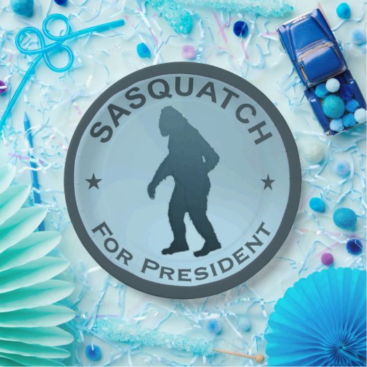 Sasquatch voor President Papieren Bordje (Feest)