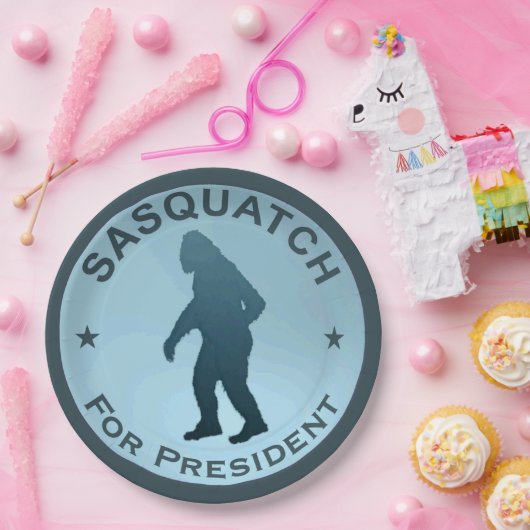 Sasquatch voor President Papieren Bordje (Feest)