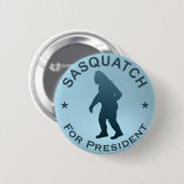 Sasquatch voor President Ronde Button 5,7 Cm (Voorkant /achterkant)