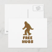SASQUATCH - VRIJE HUGS BRIEFKAART (Voorkant / Achterkant)
