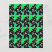 Sasquatch Walking Briefkaart (Voorkant)