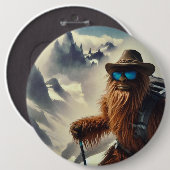 Sasquatch Wandelbergen Ronde Button 6,0 Cm (Voorkant /achterkant)