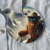 Sasquatch Wandelbergen Ronde Button 6,0 Cm (In situ)