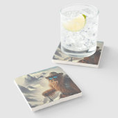 Sasquatch Wandelbergen Stenen Onderzetter (Zijkant)