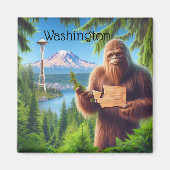 Sasquatch Washington Souvenir Reiscadeau Magneet (Voorkant)