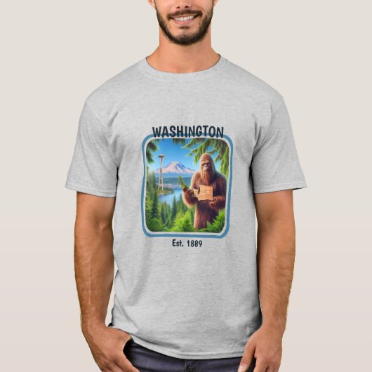 Sasquatch Washington Souvenir Reiscadeau T-shirt (Voorkant)