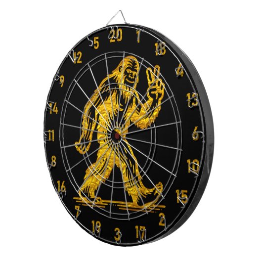 Sasquatch zegt: Streef naar glorie Dartbord (Voorkant Rechts)