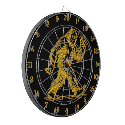 Sasquatch zegt: Streef naar glorie Dartbord (Voorkant Links)