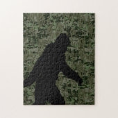 Sasquatch Zwarte Silhouet Digitale Camouflage Legpuzzel (Verticaal)