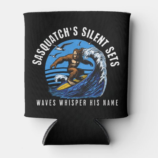 Sasquatch's Silent Sets Surfen Bigfoot Zwart Blikjeskoeler (Voorkant)