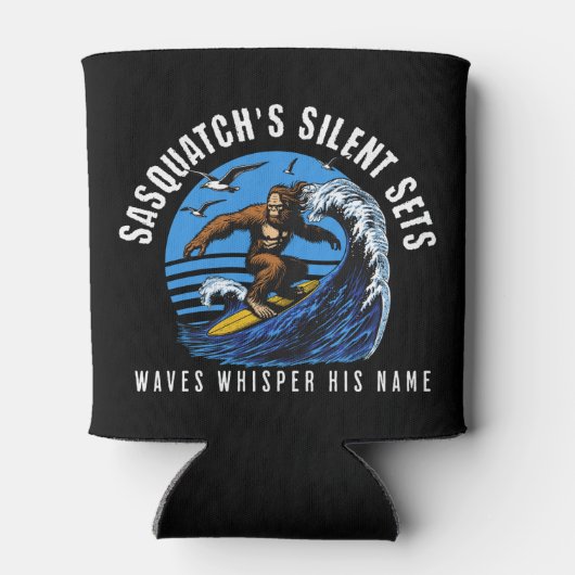 Sasquatch's Silent Sets Surfen Bigfoot Zwart Blikjeskoeler (Achterkant)