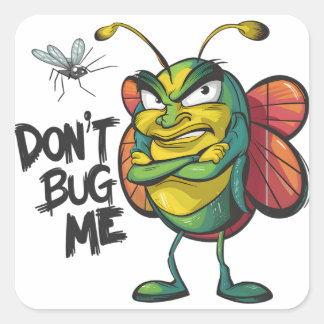 Sass Bug Street Art Vierkante Sticker