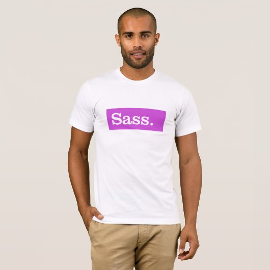 SASS CSS Preprocessor T-Shirt (Voorkant volledig)