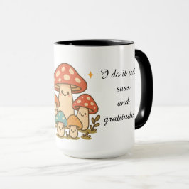 Sass En Dankbaarheid Paddenstoelen Koffiemok Mok
