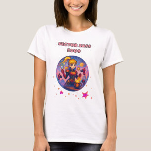 Sass ruimte meisje shirt met leuke kleuren