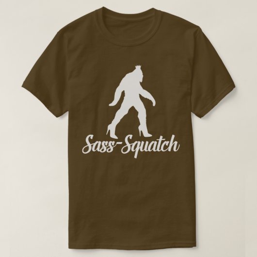 Sass Squatch wit T-shirt (Design voorkant)