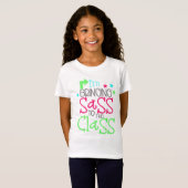 Sass to Class Girls' Fine Jersey T-Shirt (Voorkant volledig)