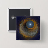 Sassafras Beaver Moon Vierkante Button 5,1 Cm (Voorkant /achterkant)