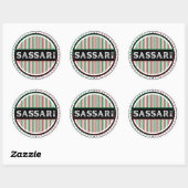 Sassari City Pride Emblem – Italian Identity Ronde Sticker (Vel)