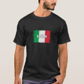 Sassari Italië Stad met Italiaanse vlag T-shirt (Voorkant)
