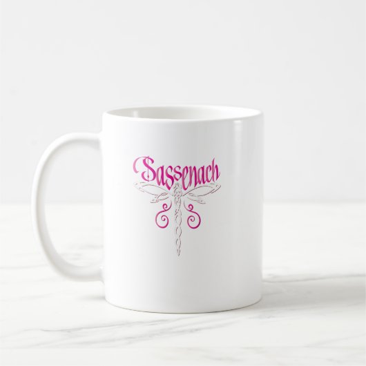 Sassenach Draairy Celtic Pink Scottish Gift Koffiemok (Links)