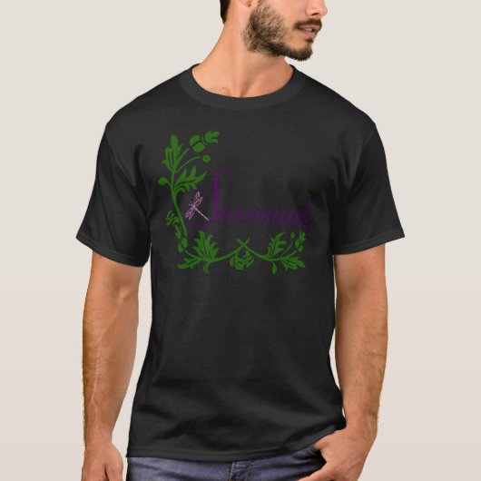 Sassenach dragonfly florale logo Sticker T-shirt (Voorkant)