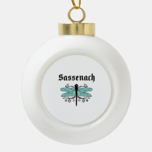 Sassenach Dragonfly Outlander Amber Blue Gift T-sh Keramische Bal Ornament