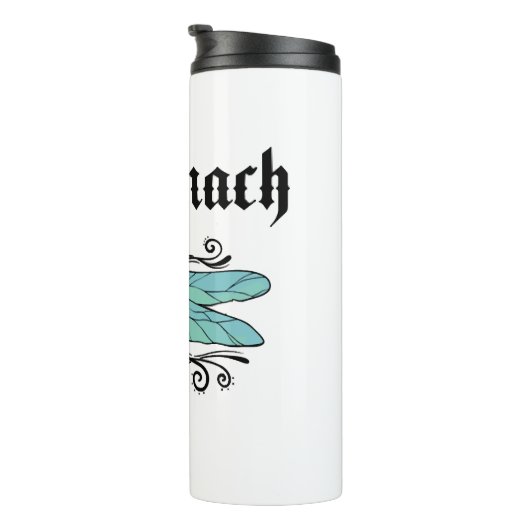 Sassenach Dragonfly Outlander Amber Blue Gift T-sh Thermosbeker (Geroteerd rechts)