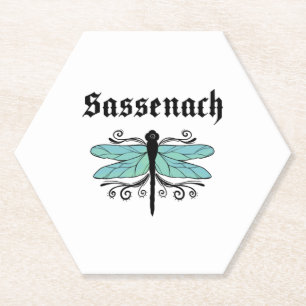 Sassenach Dragonfly Outlander Amber Blue Sweatshir Kartonnen Onderzetters