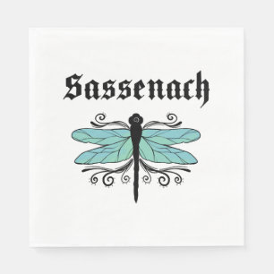Sassenach Dragonfly Outlander Amber Blue Sweatshir Servet