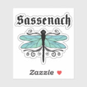 Sassenach Dragonfly Outlander Amber Blue Sweatshir Sticker (Vel)