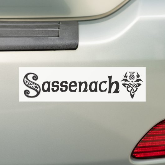 Sassenach - Keltische Thistle Bumpersticker (Op auto)