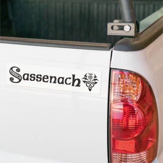 Sassenach - Keltische Thistle Bumpersticker (Op Truck)