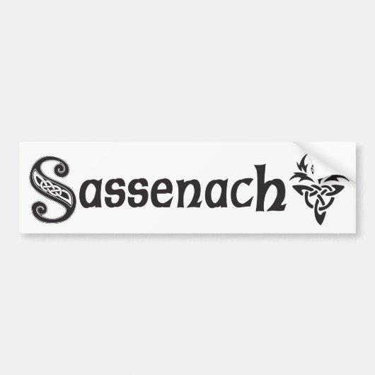 Sassenach - Keltische Thistle Bumpersticker (Voorkant)