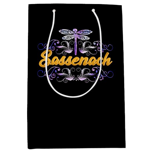 Sassenach Outlander Blue Dragonfly Medium Cadeauzakje (Voorkant)