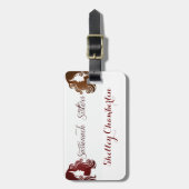 Sassenach Sisters bagagelabel (Voorkant verticaal)