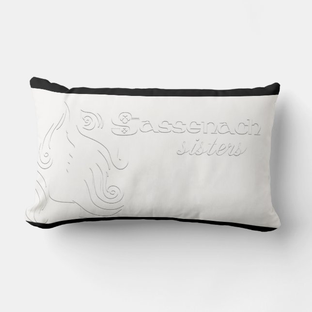 Sassenach Sisters logo lumbale kussen (Voorkant)