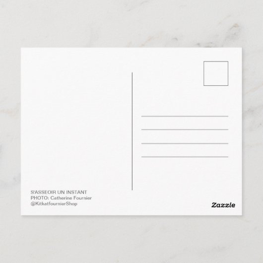 S'asseoir in direct briefkaart (Achterkant)