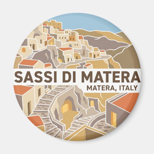 Sassi di Matera Italië Magneet (Voorkant)