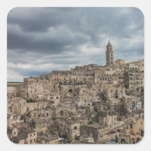 Sassi di Matera, Italië Vierkante Sticker