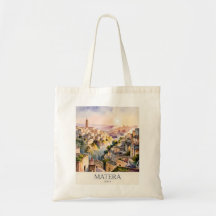 Sassi di Matera Reis Italië Grottenstad Aquarel