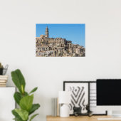 Sassi di Matera stad in Italië Poster (Thuiskantoor)