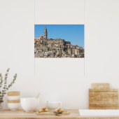 Sassi di Matera stad in Italië Poster (Keuken)