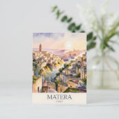 Sassi di Matera Travel Italy Cave City Aangepaste  Briefkaart (Staand voorkant)